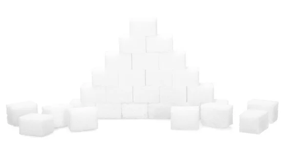 Piramide di zollette di zucchero — Foto Stock