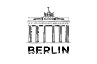 Berlin da The Brandenburg Gate kroki.