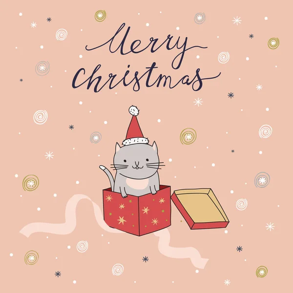Merry Christmas card. — Stock Vector