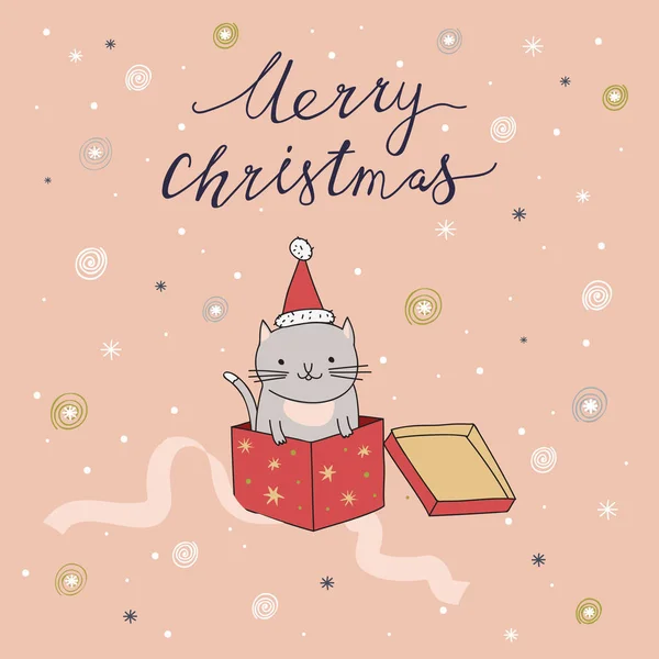 Tarjeta de navidad feliz. — Vector de stock