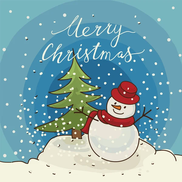 Merry Christmas card. — Stock Vector