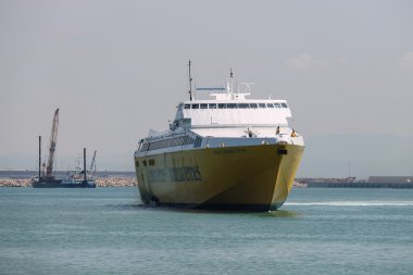 Feribot Tekne Korsika Express adlı yatak Piombino seaport, İtalya