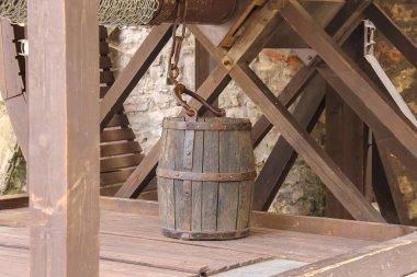 Eski stil de kova ile ahşap. Mukachevo, Ukrayna