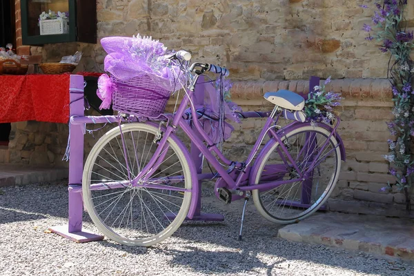 Mooie paarse fiets — Stockfoto