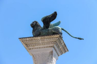San Marco Venedik, İtalya ünlü San Marco meydanında sütun