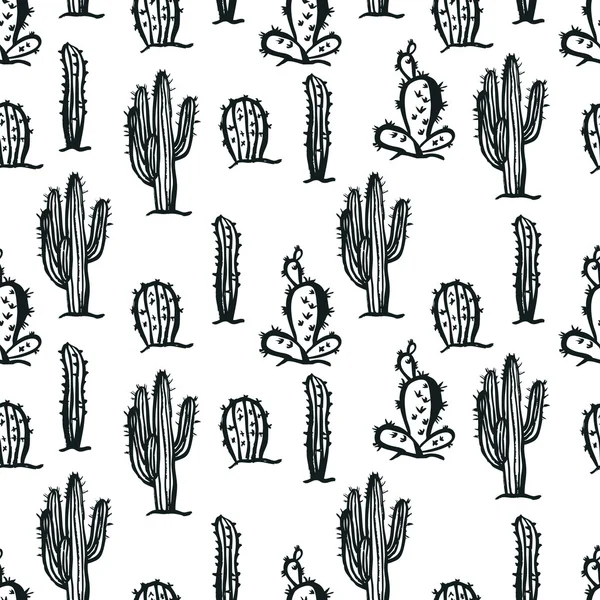 Cactus naadloze achtergrond — Stockvector