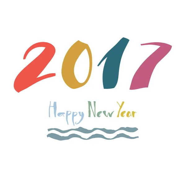 Szczęśliwego nowego roku 2017 projekt karty — Wektor stockowy