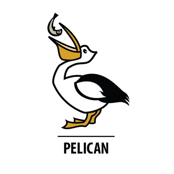 Vector line design icon. Line silhouette bird. Color logo design — Stock Vector