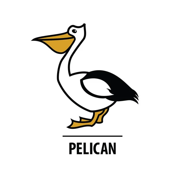 Icono de diseño de línea vectorial. Línea de pájaro silueta. Diseño del logotipo de color — Archivo Imágenes Vectoriales