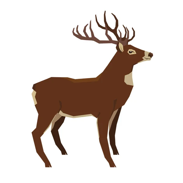 Kolekcja dzikie zwierzęta Deer geometryczny styl — Wektor stockowy