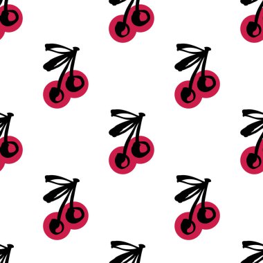 Kiraz arka plan fırça kroki tarzı