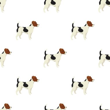 Köpek toplama Jack Russell terrier geometrik tarzı sorunsuz imkanı pat