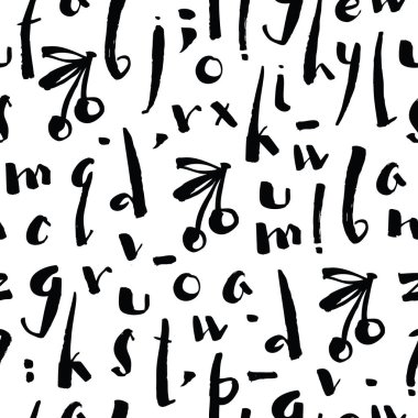 Kiraz Berry alfabe fırça hat arka plan