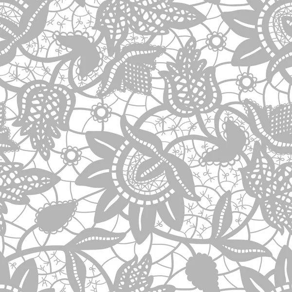 Grey lace Seamless pattern — Stock Vector