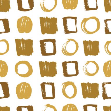 Daire ve kare ile soyut desen