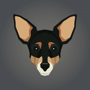 Köpek oyuncak korkunç kömür ocağı geometrik tarzı Avatar