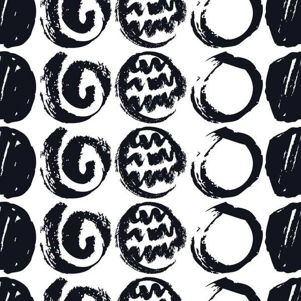 Abstrakt mönster svart cirklar — Stock vektor