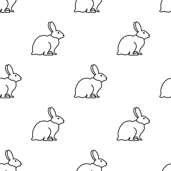 Jordbruk sömlösa mönster kanin — Stock vektor