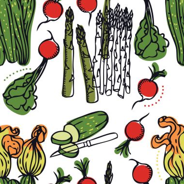 Yiyecek toplama Delicious bahar salatası Seamless Modeli