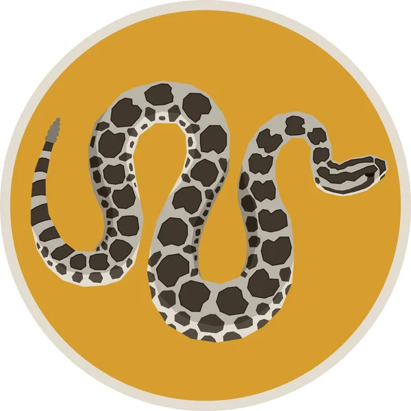 Sbírka volně žijících zvířat Massasauga Rattlesnake Vector Illustrati — Stockový vektor