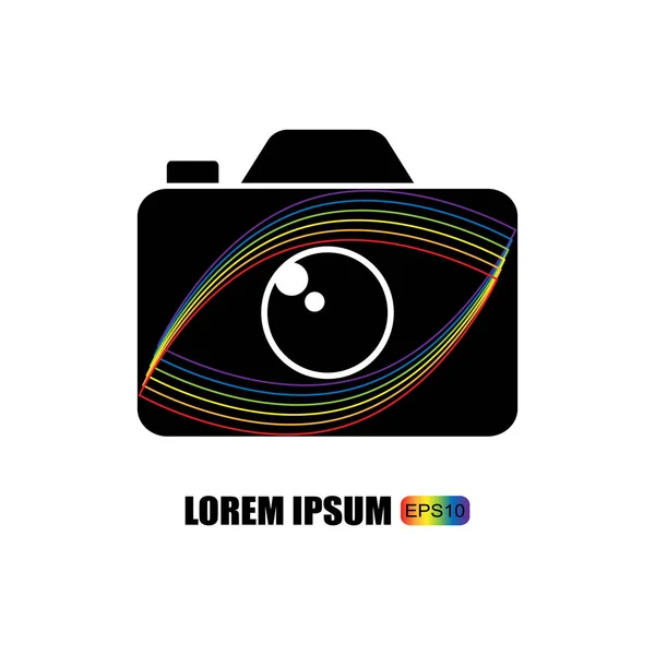 Modelo de logotipo da foto. Logo modelo estúdio de fotografia, fotógrafo, foto. Empresa, marca, logotipo. Vector . —  Vetores de Stock