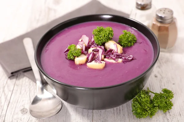 Red cabbage soup — Stock Photo, Image