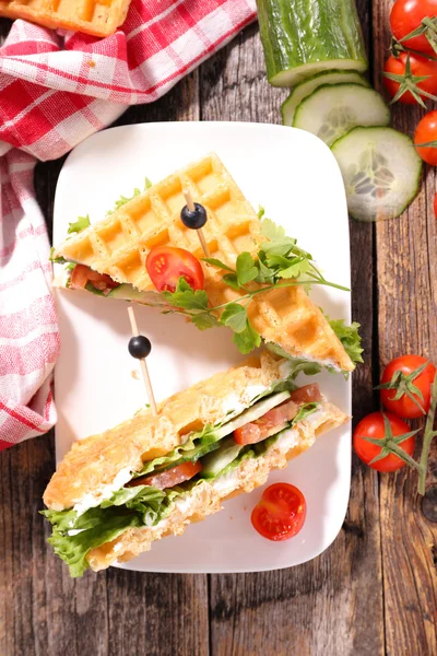 Sanduíches vegetarianas saudáveis — Fotografia de Stock
