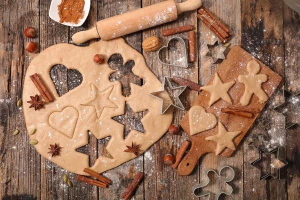 Kerst peperkoek koekjes — Stockfoto