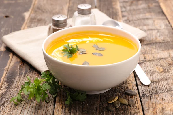 Υγιή σούπα κίτρινο — Φωτογραφία Αρχείου