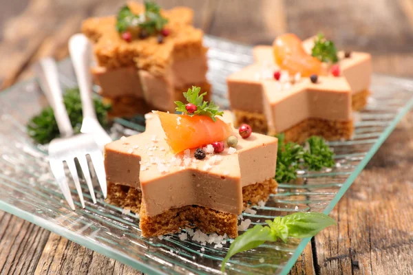 Gingerbread and Foie gras — Stock Photo, Image