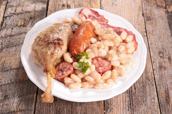 Tradition cassoulet for dinner — Stock Photo, Image