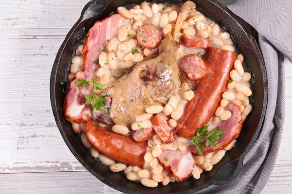 Tradition cassoulet for dinner — Stock Photo, Image