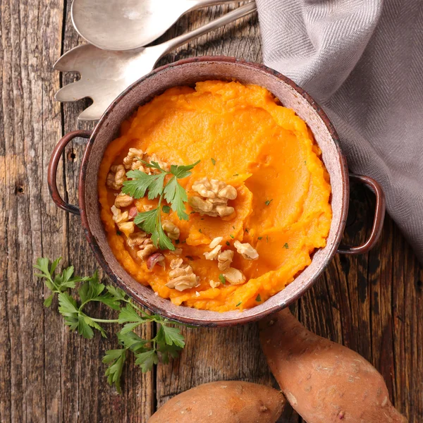 Sweet potato with herb — Stock Photo, Image