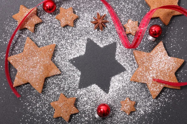 Kerst peperkoek koekjes — Stockfoto