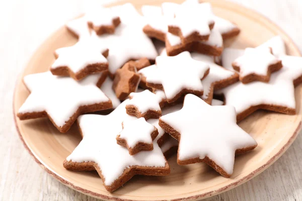 Biscuits blancs de pain d'épice de Noël — Photo