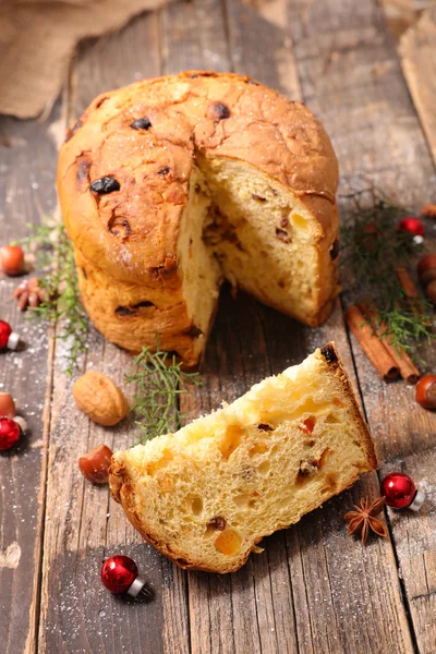 Bolo de Natal panettone — Fotografia de Stock