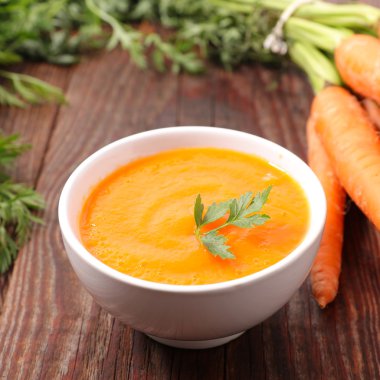 healthy carrot soup clipart