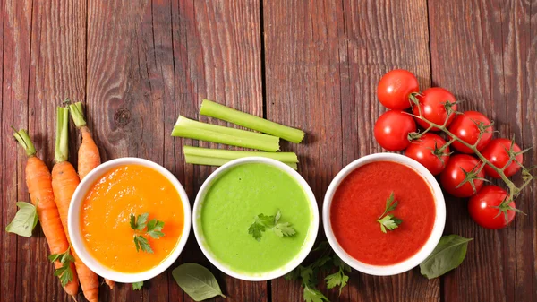 Assortiti di zuppa di verdure — Foto Stock