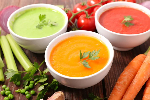 Assortiti di zuppa di verdure — Foto Stock