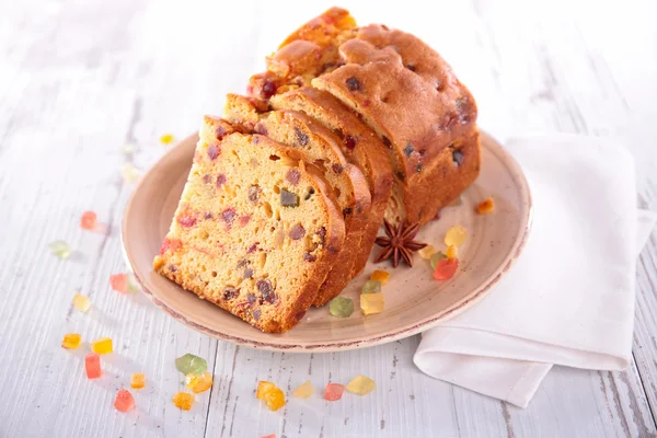 Baked fruit cake — Stock Photo, Image