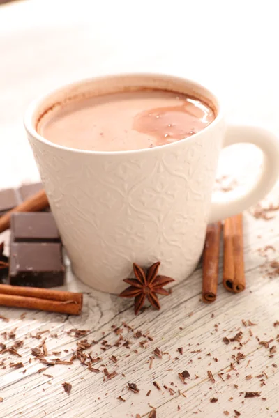 Hot milk with spice — Stock Photo, Image