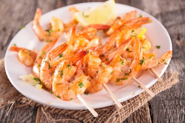 Fried shrimp and spice — Stock Photo, Image