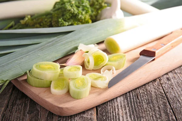 Grüner roher Lauch — Stockfoto