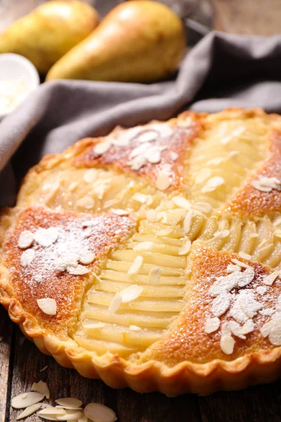 Nahaufnahme auf Birnenkuchen — Stockfoto