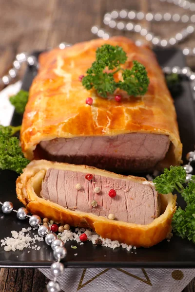 Karácsonyi sült marhahús — Stock Fotó