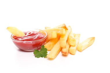 patates kızartması ve sos