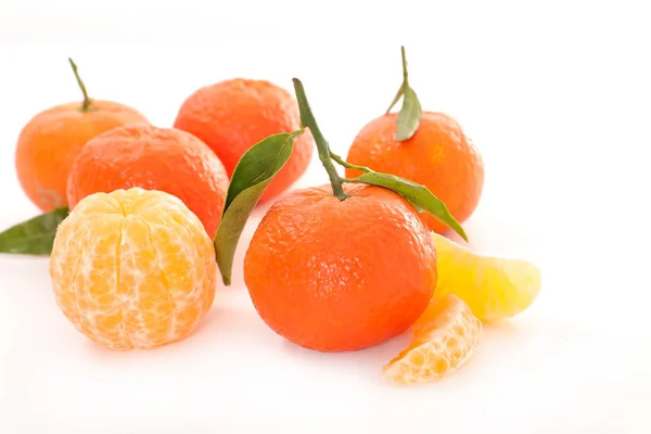 Clementine und Blatt — Stockfoto