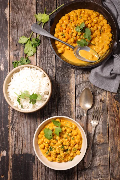 Chickpea with curry — Stock Photo, Image