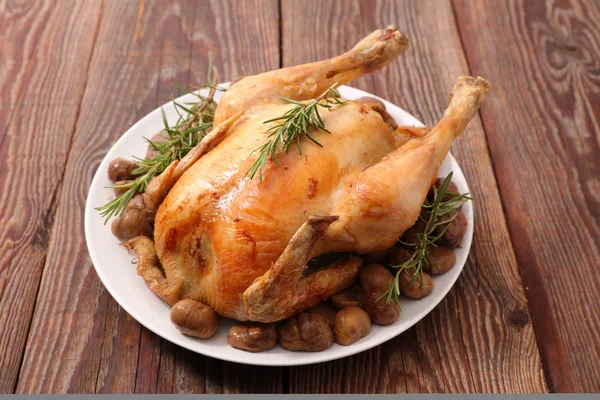 Pollo al forno di Natale — Foto Stock