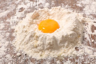 pişirme için un ve yumurta malzemeler